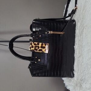 Dune London Leopard Satchel w/Shoulder Strap